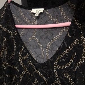 2/$50 Black chain top